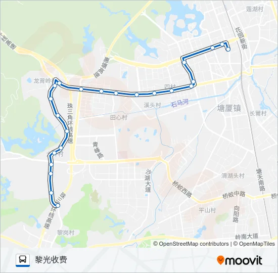 塘厦4路 Bus Line Map