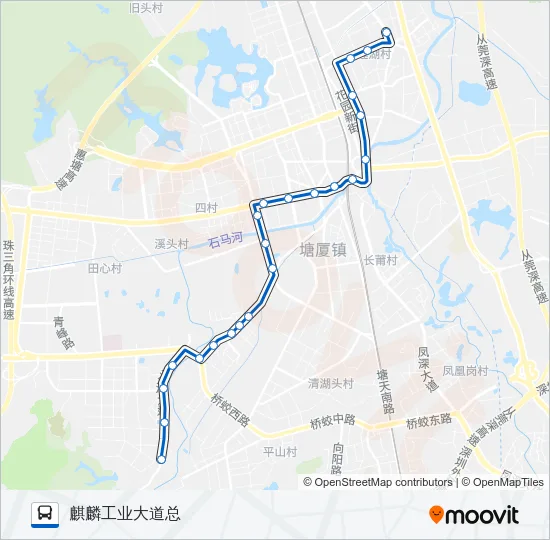 塘厦5路 Bus Line Map