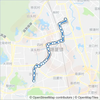 塘厦5路 Bus Line Map