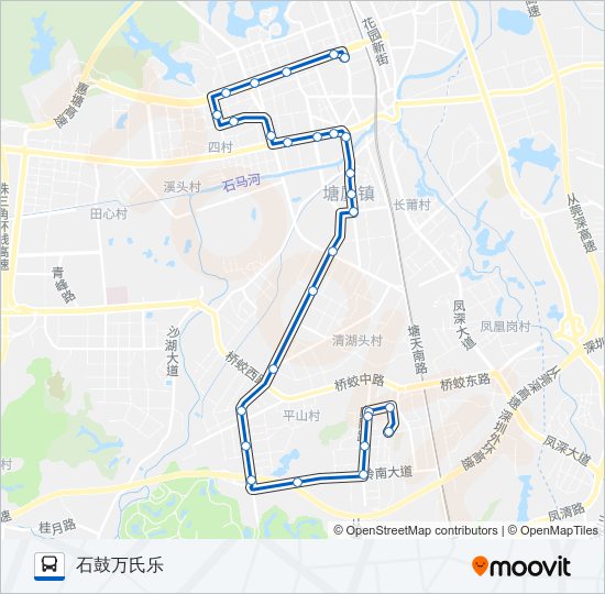 塘厦6路 bus Line Map