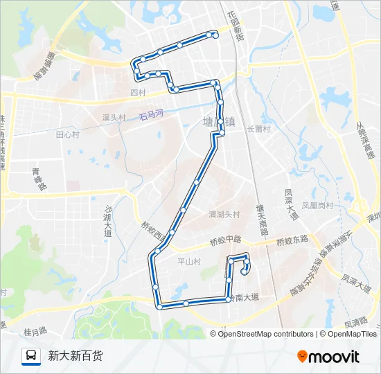 塘厦6路 Bus Line Map