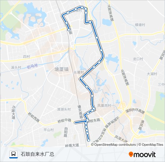 公交塘厦7路的线路图