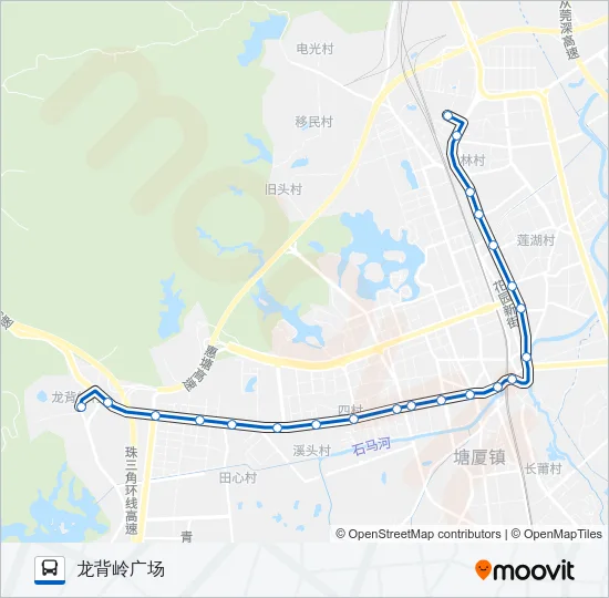 塘厦9路 Bus Line Map