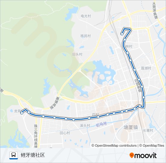 塘厦9路 bus Line Map