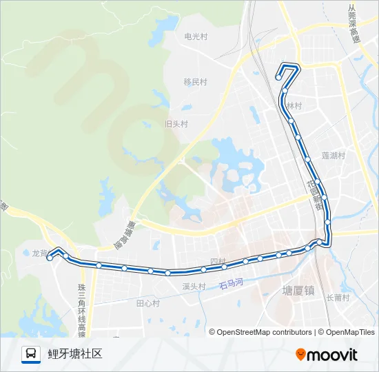 塘厦9路 Bus Line Map