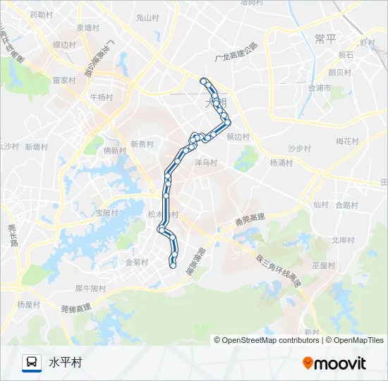 大朗2路 Bus Line Map
