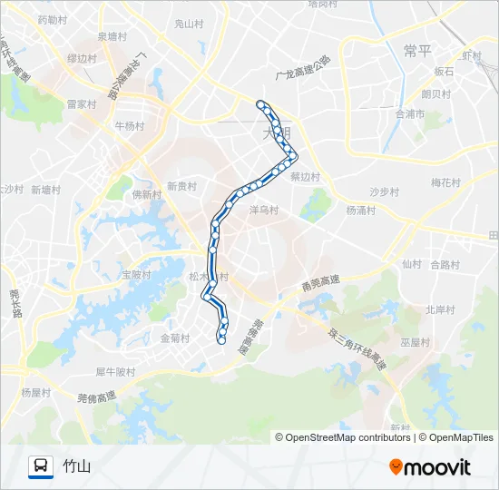 大朗2路 Bus Line Map