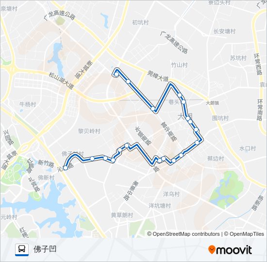 大朗3路 bus Line Map