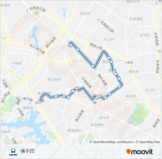 大朗3路 Bus Line Map