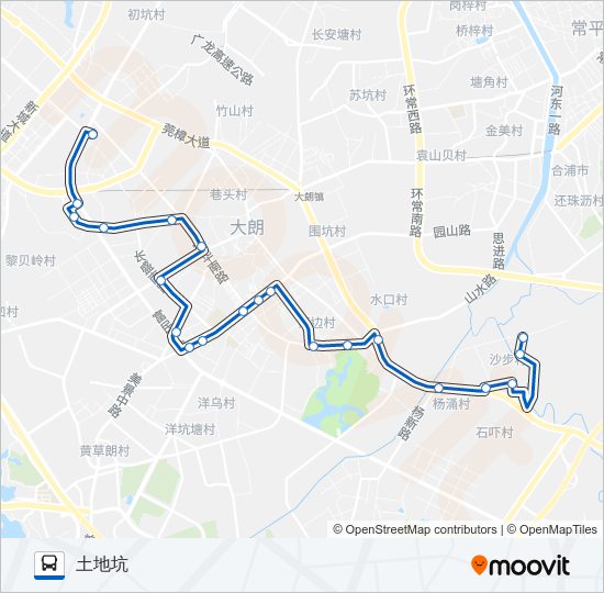 大朗6路 bus Line Map