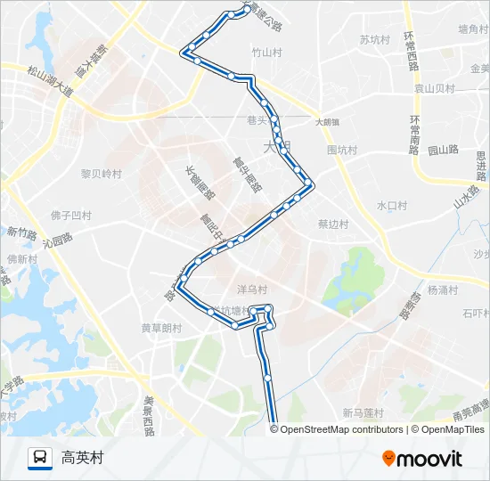 大朗7路 Bus Line Map