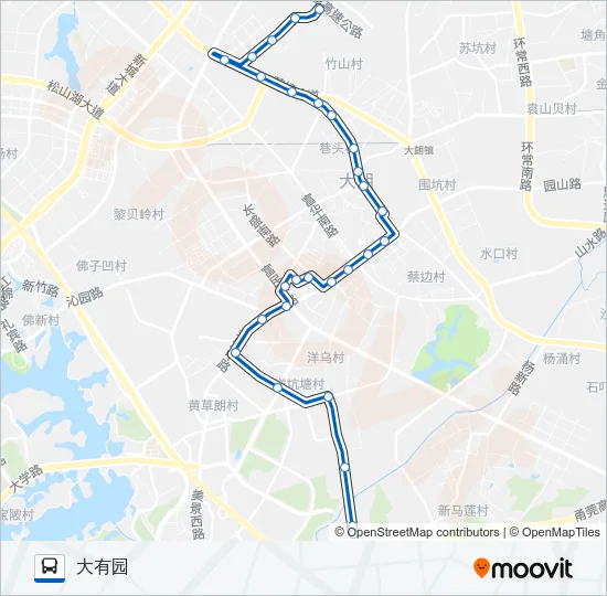 大朗7路 Bus Line Map