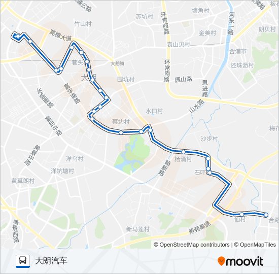 大朗8路 bus Line Map