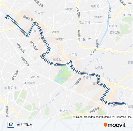 大朗8路 bus Line Map