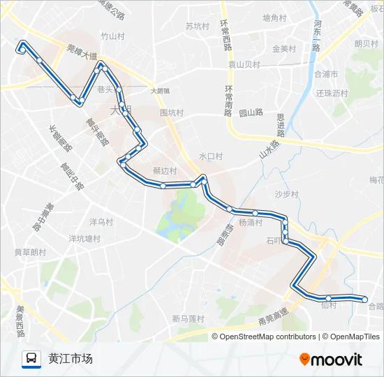 大朗8路 Bus Line Map