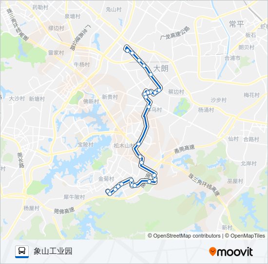 大朗9路 bus Line Map