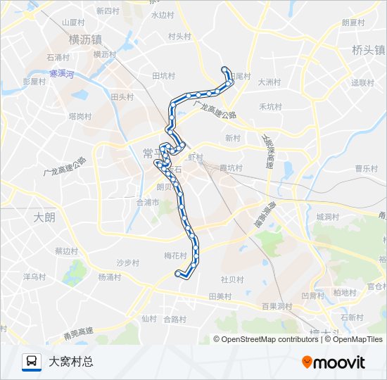 常平1路 bus Line Map