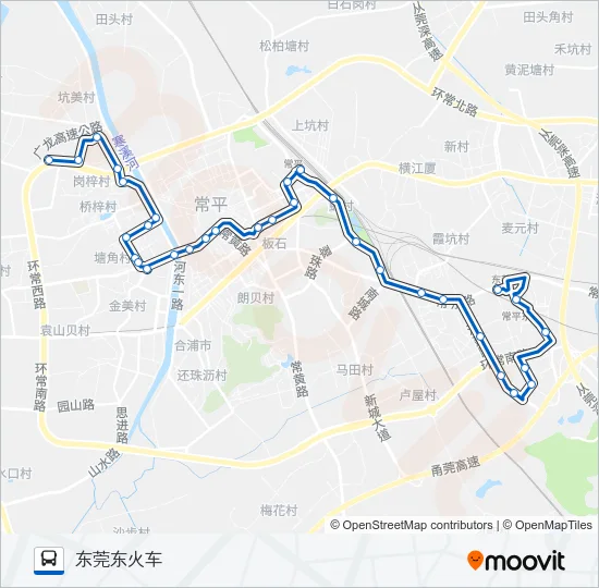 常平3路 Bus Line Map
