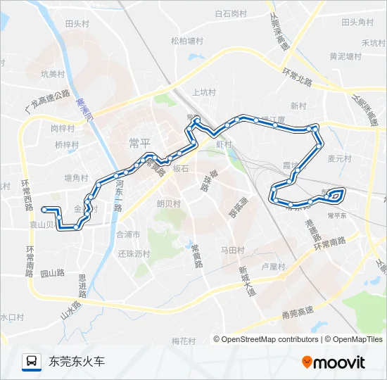 常平4路 Bus Line Map