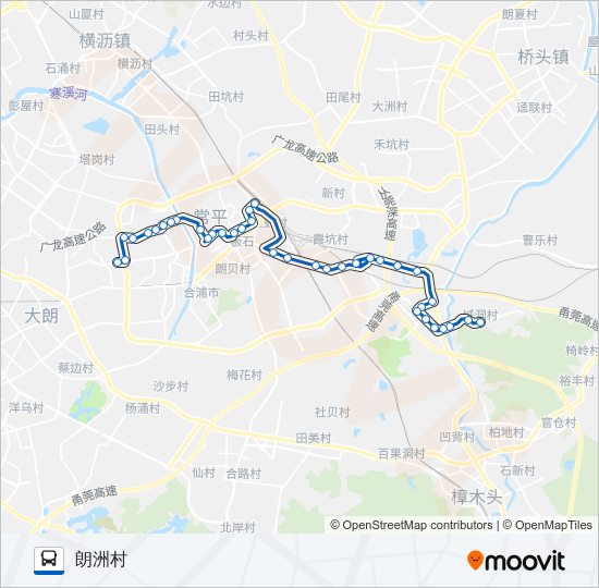 公交常平6路的线路图