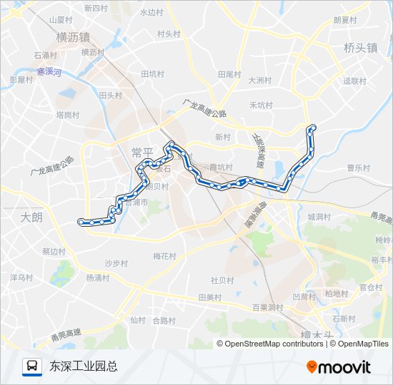 公交常平8路的线路图