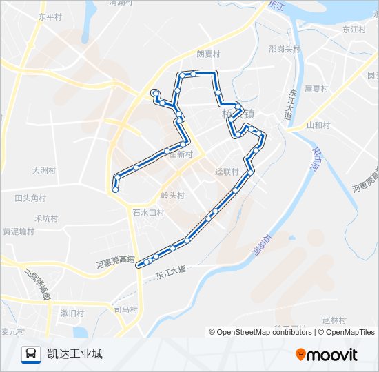 公交桥头2路的线路图