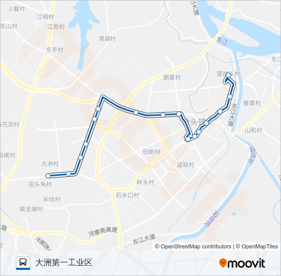 桥头3路 bus Line Map