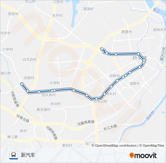 桥头5路 bus Line Map