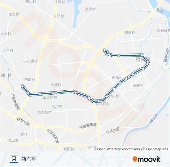 桥头5路 Bus Line Map