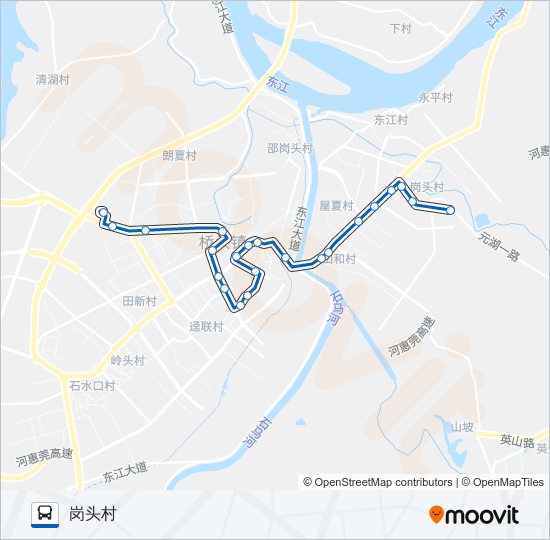 桥头6路 bus Line Map