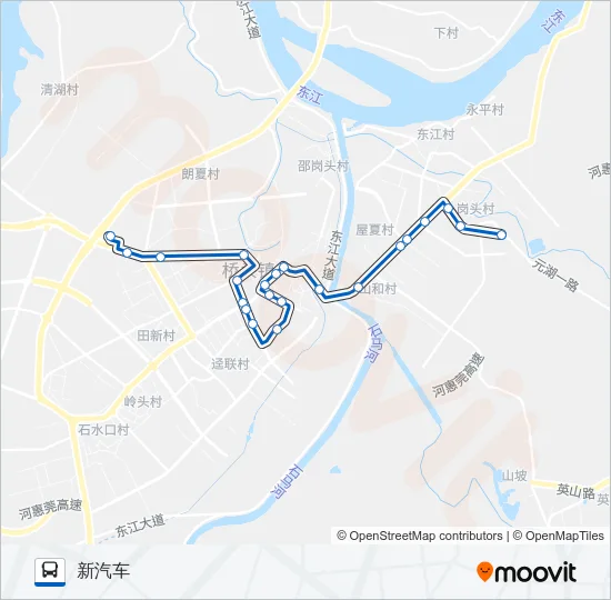 桥头6路 Bus Line Map