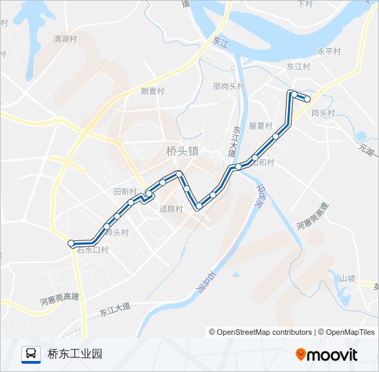 桥头8路 bus Line Map