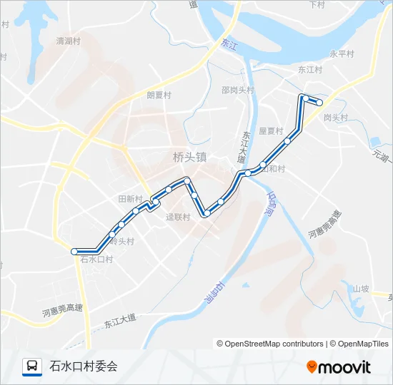 桥头8路 Bus Line Map