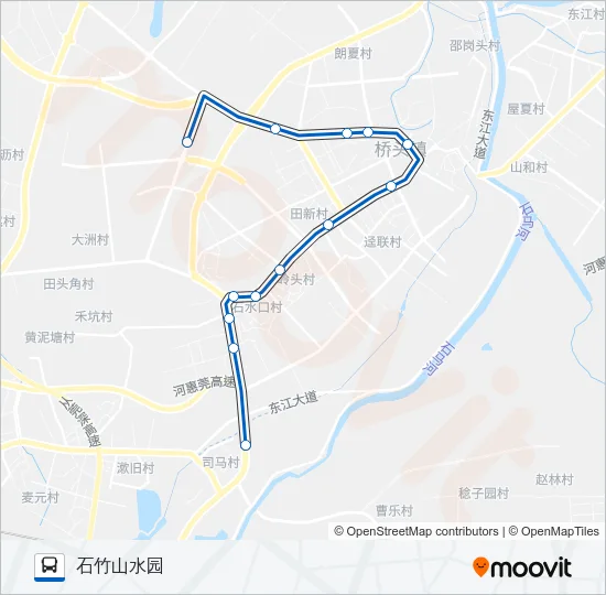 桥头9路 Bus Line Map