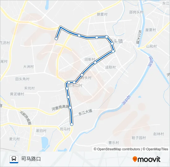 桥头9路 Bus Line Map