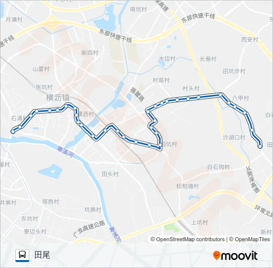 横沥2路 Bus Line Map