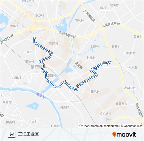 横沥3路 bus Line Map