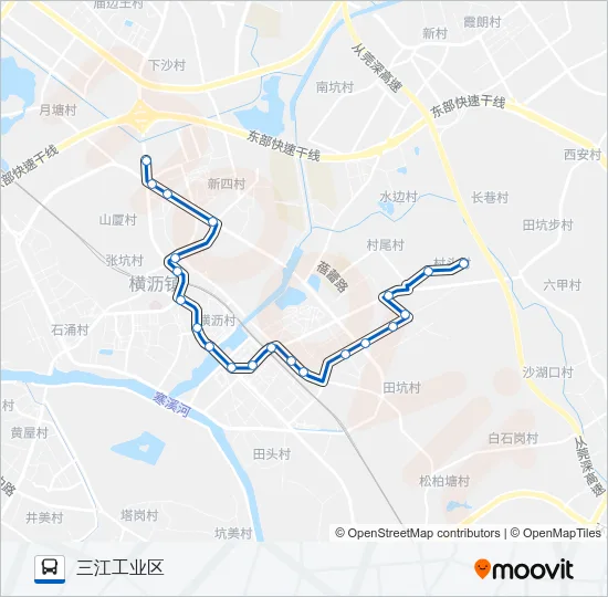 横沥3路 Bus Line Map