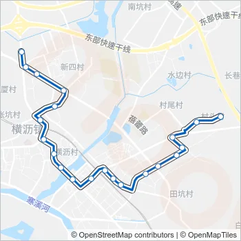 横沥3路 Bus Line Map
