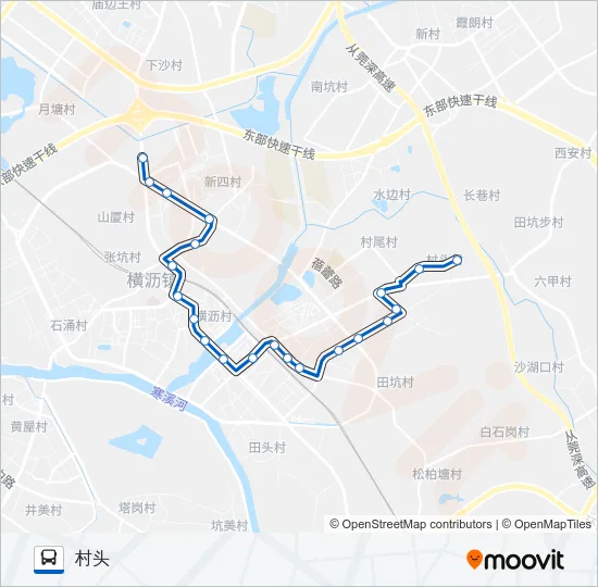 横沥3路 Bus Line Map