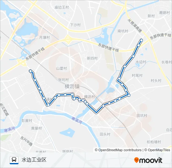 横沥6路 Bus Line Map