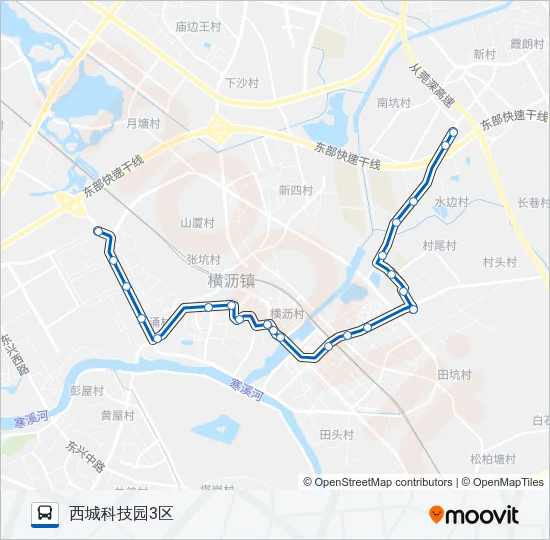 横沥6路 Bus Line Map