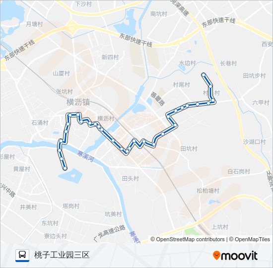 横沥7路 bus Line Map