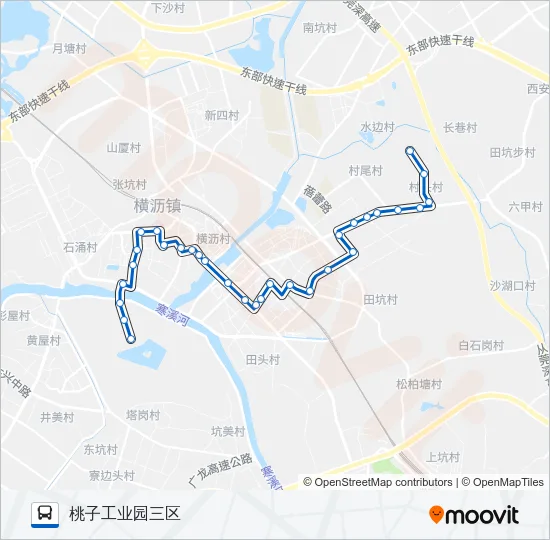 横沥7路 Bus Line Map