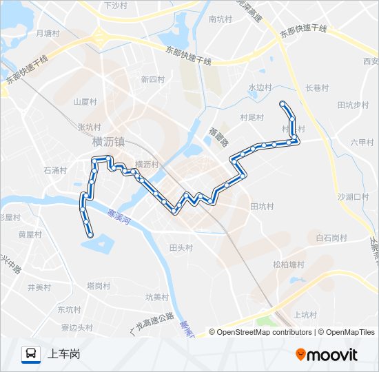 公交横沥7路的线路图
