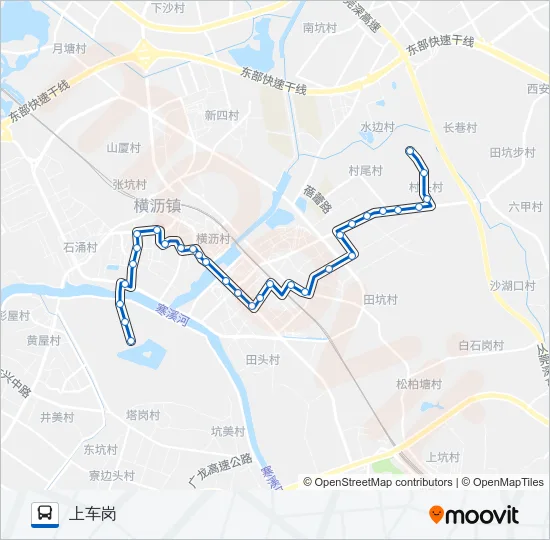 横沥7路 Bus Line Map