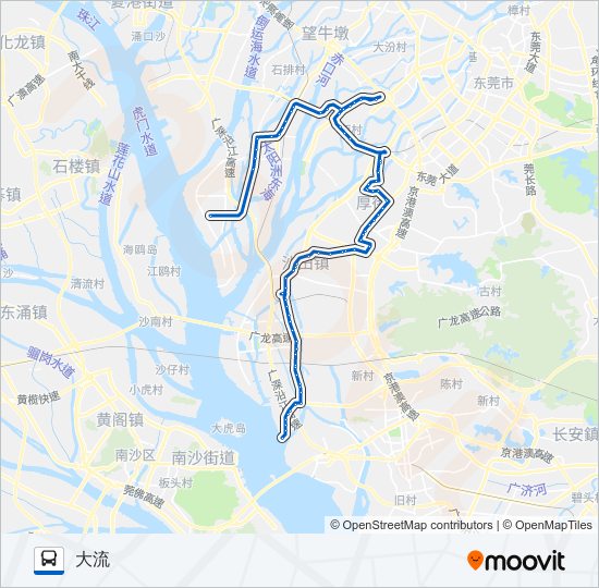 沙田1路 bus Line Map