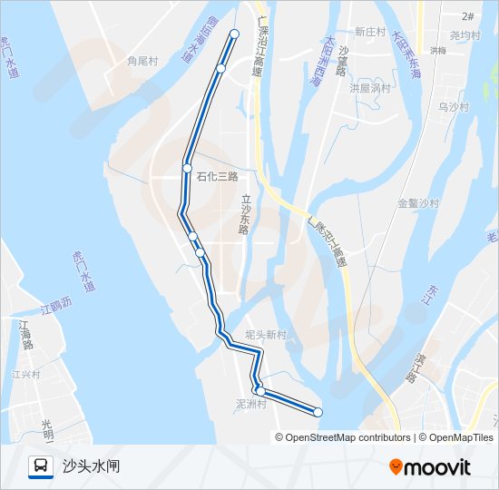 公交沙田6路的线路图