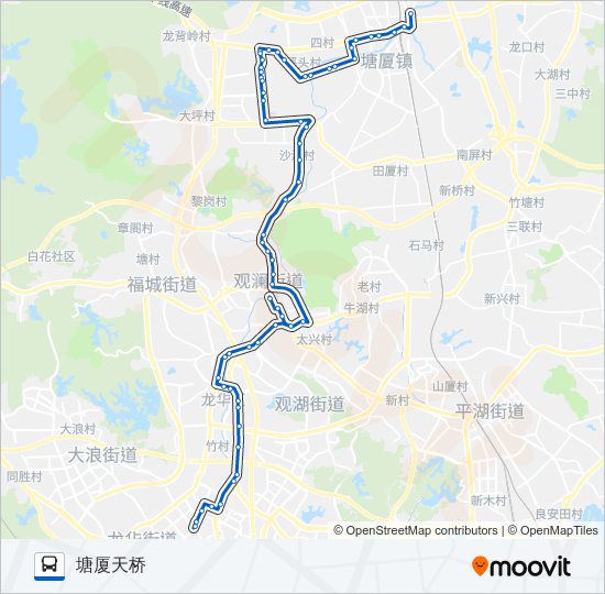 深莞1线 bus Line Map