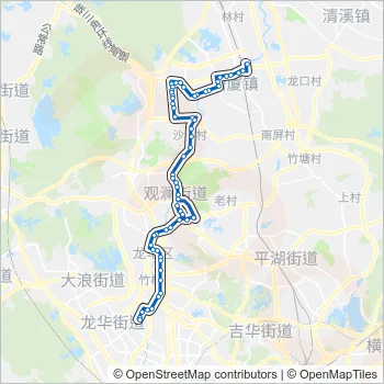深莞1线 Bus Line Map